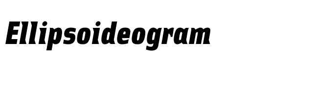 Ellipsoideogram font preview