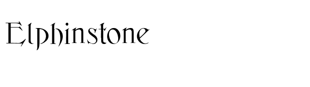 Elphinstone font preview