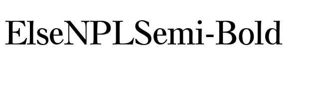 ElseNPLSemi-Bold font preview