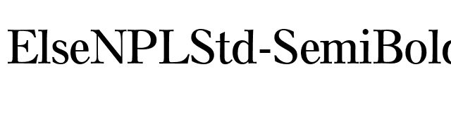 ElseNPLStd-SemiBold font preview