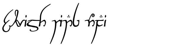 Elvish Ring NFI font preview