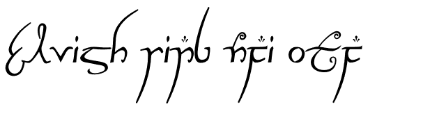 Elvish Ring NFI OTF font preview