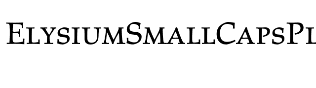 ElysiumSmallCapsPlain font preview