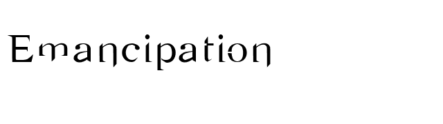 Emancipation font preview