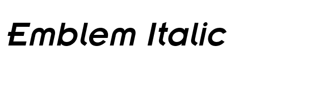 Emblem Italic font preview