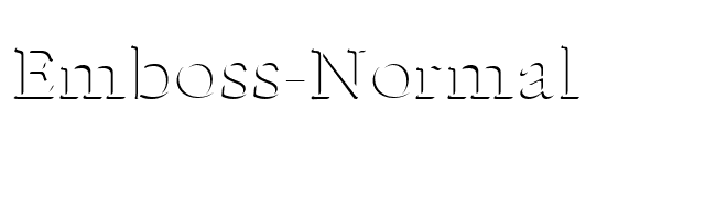 Emboss-Normal font preview