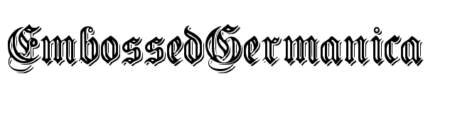 EmbossedGermanica font preview