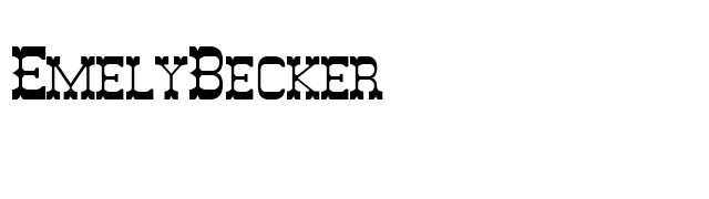 EmelyBecker font preview