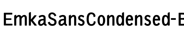 EmkaSansCondensed-Bold font preview