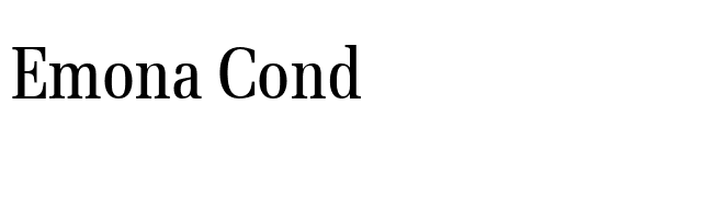 Emona Cond font preview