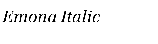 Emona Italic font preview