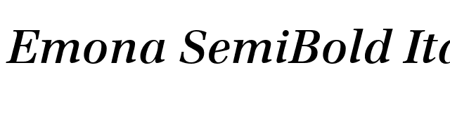 Emona SemiBold Italic font preview