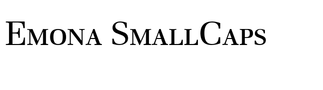 Emona SmallCaps font preview