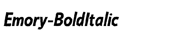 Emory-BoldItalic font preview