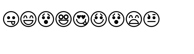 Emoticons font preview