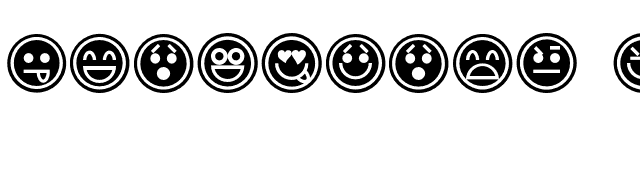 Emoticons Outline font preview