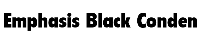 Emphasis Black Condensed SSi Bold Condensed font preview