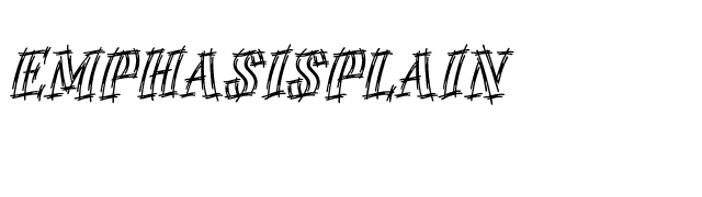 EmphasisPlain font preview