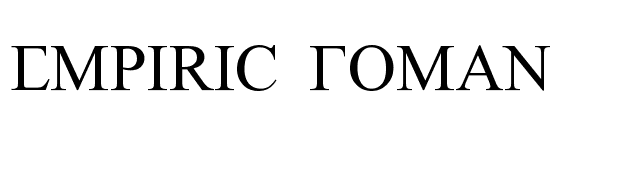 Empiric Roman font preview