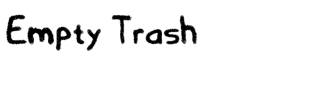 Empty Trash font preview