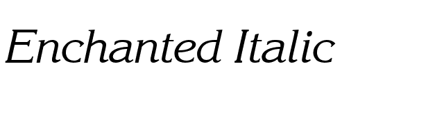 Enchanted Italic font preview