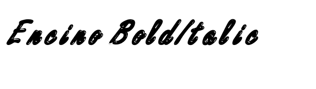 Encino BoldItalic font preview