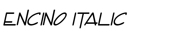 Encino Italic font preview