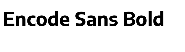 Encode Sans Bold font preview