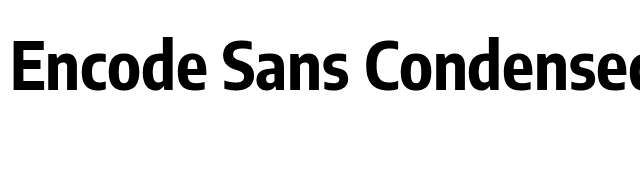 Encode Sans Condensed Bold font preview