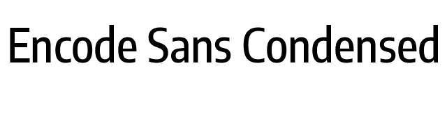 Encode Sans Condensed Medium font preview