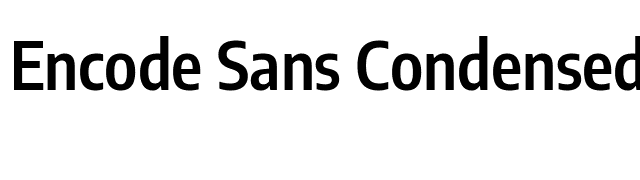 Encode Sans Condensed SemiBold font preview