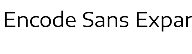 Encode Sans Expanded font preview