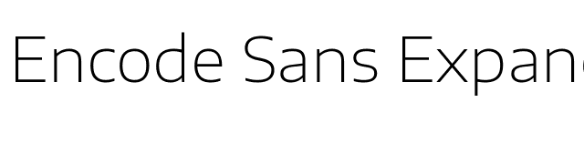 Encode Sans Expanded ExtraLight font preview