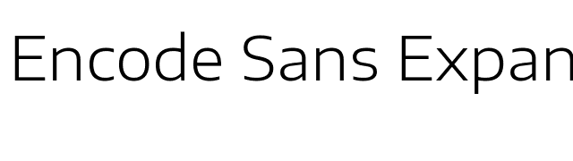 Encode Sans Expanded Light font preview