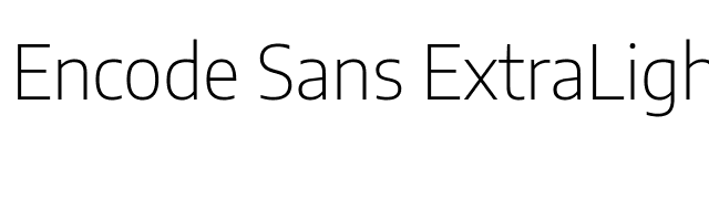 Encode Sans ExtraLight font preview