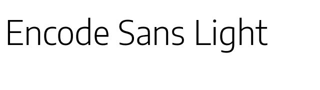 Encode Sans Light font preview