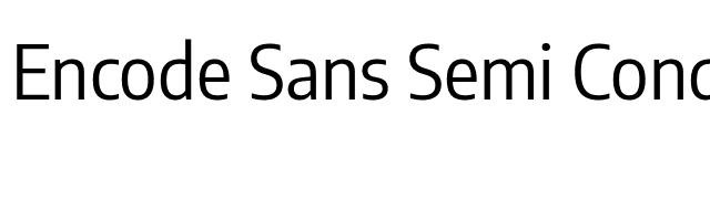 Encode Sans Semi Condensed font preview