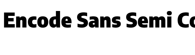 Encode Sans Semi Condensed Black font preview