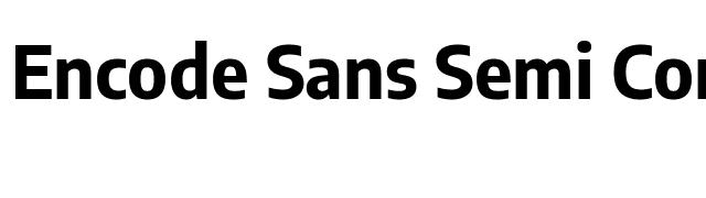 Encode Sans Semi Condensed Bold font preview