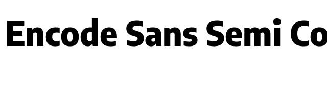 Encode Sans Semi Condensed ExtraBold font preview