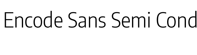 Encode Sans Semi Condensed Light font preview