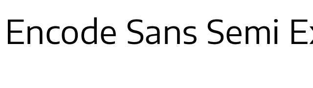 Encode Sans Semi Expanded font preview