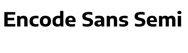 Encode Sans Semi Expanded Bold font preview