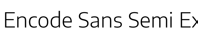 Encode Sans Semi Expanded Light font preview