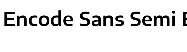 Encode Sans Semi Expanded SemiBold font preview