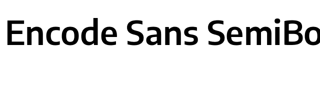 Encode Sans SemiBold font preview