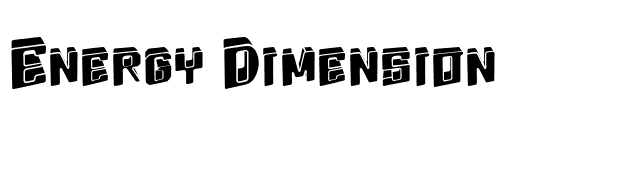 Energy Dimension font preview