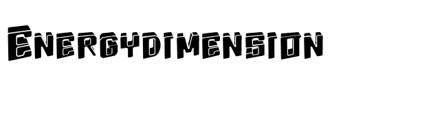 Energydimension font preview