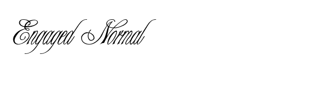 Engaged Normal font preview