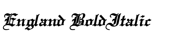 England BoldItalic font preview